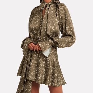 Doheny Tie Neck Polka Dot Dress